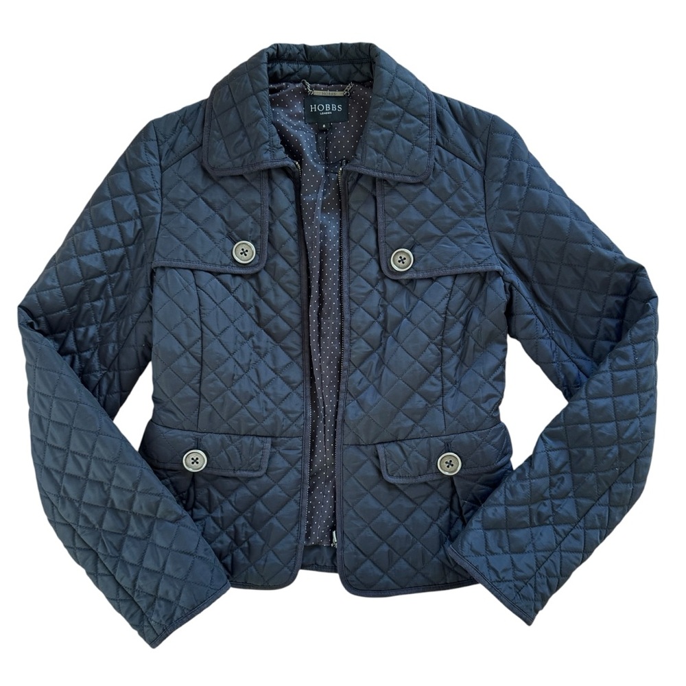 Hobbs London Navy Blue Zip Jacket
